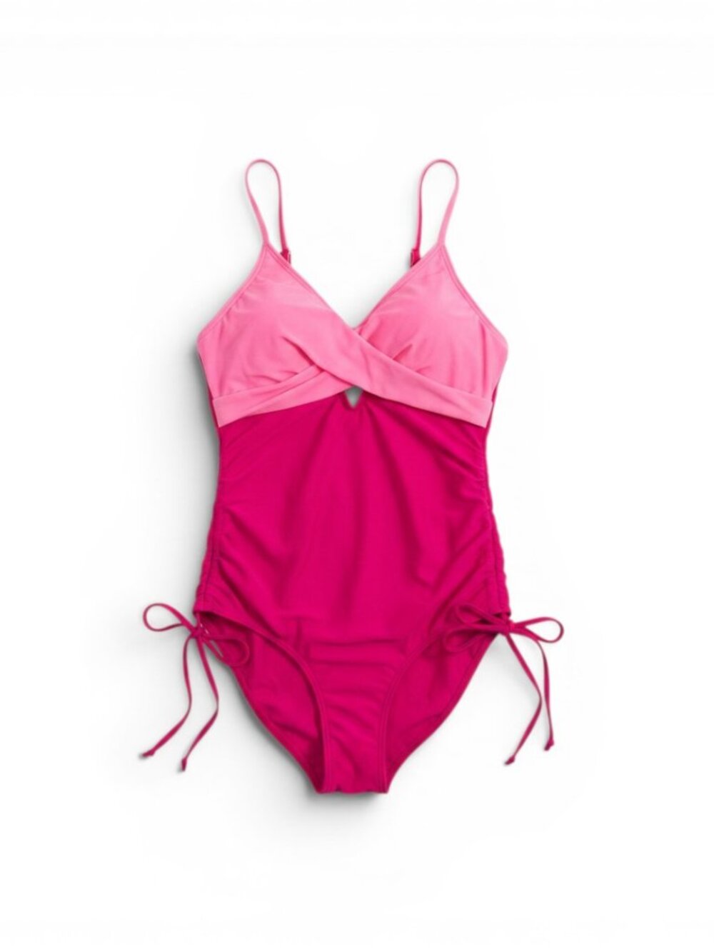 Women’s Pink Two-Tone One-Piece Swimsuit